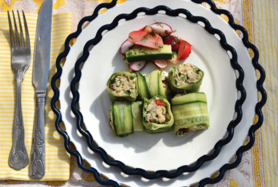 SMOKED MACKEREL SUSHI WITH QUICK PICKLED VEGGIES