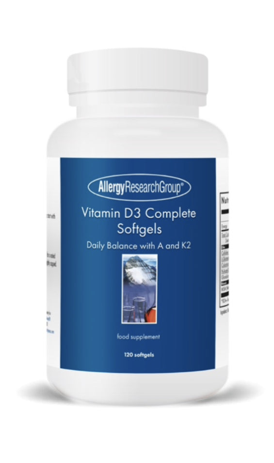 Allergy Research Vitamin D3 Complete (120 softgels) The Human Being Diet