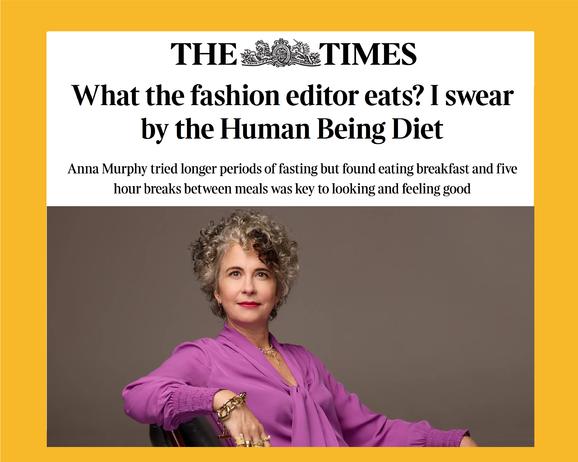 What the fashion editor eats? I swear by the Human Being Diet
